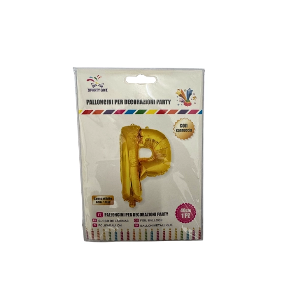 Palloncino Lettera P Oro