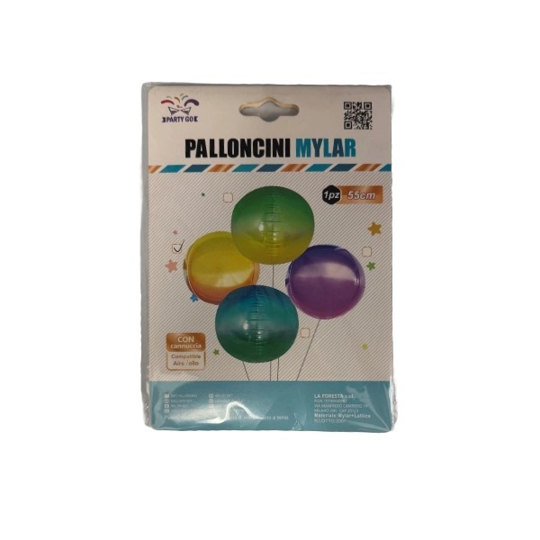 Palloncino Mylar Sferico Colorato – 55 cm