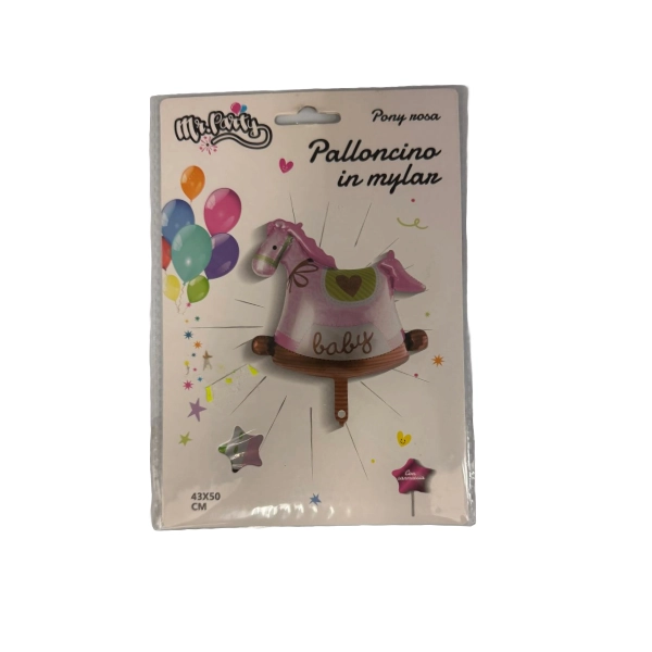 Palloncino Mylar “Baby Pony Rosa” – 43x50 cm