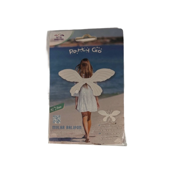 Palloncino Mylar Ali da Fata Bianche – 97 x 70 cm