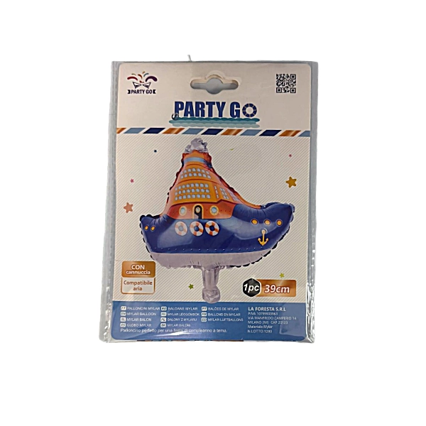 Palloncino Mylar a Forma di Nave da Crociera – 39 cm