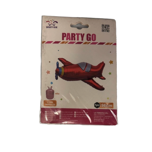 Palloncino Mylar Aereo Rosso – 96 cm
