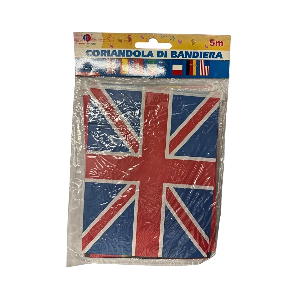 Ghirlanda con Bandiere Regno Unito – Coriandola 5 Metri – UK Flag