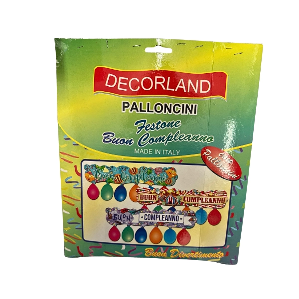 Festone “Buon Compleanno” con Palloncini – Decorland – Made in Italy