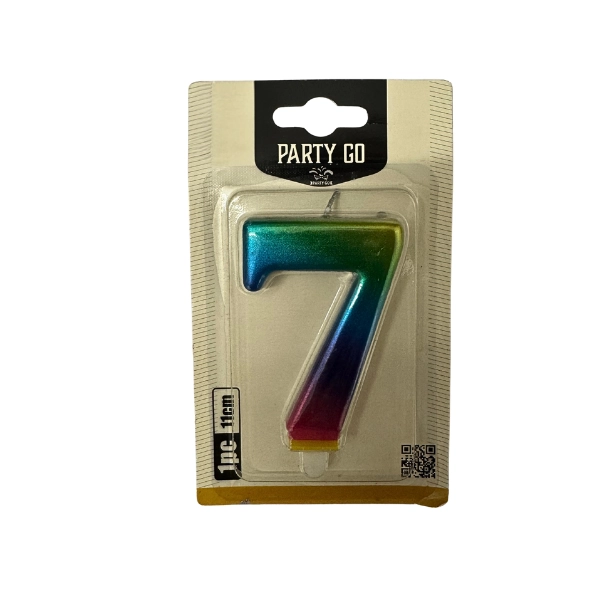 Candela Numero 7 Arcobaleno – Party GO